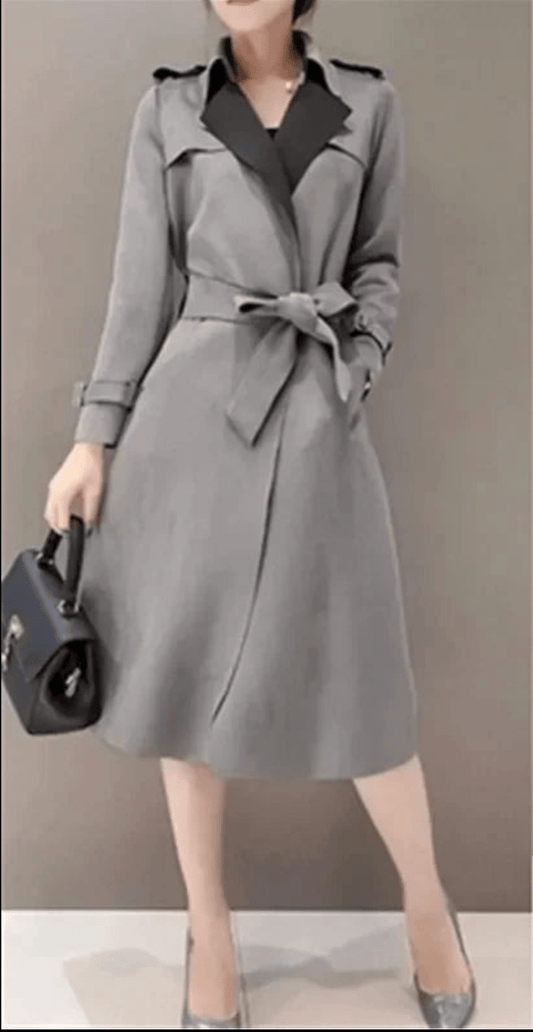 Trench-Coat Élégant Gris – Sophistication et Modernité